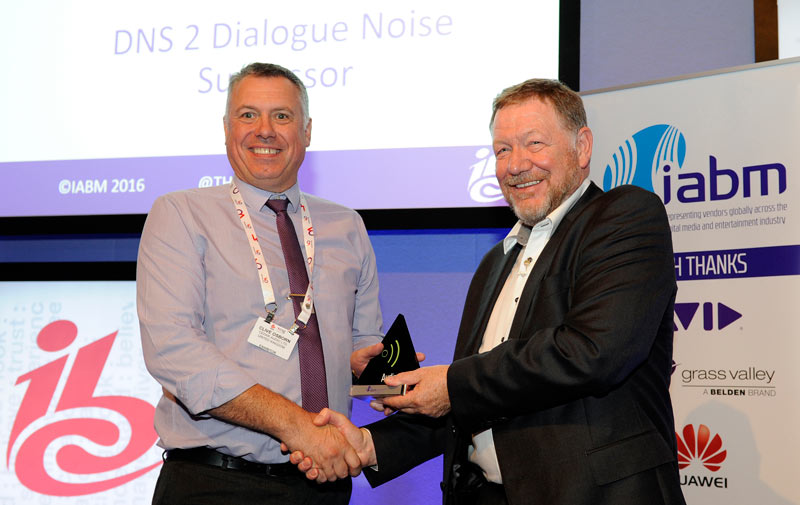 The CEDAR DNS 2 dialogue noise suppressor wins an IABM Design & Innovation Award 2016 
